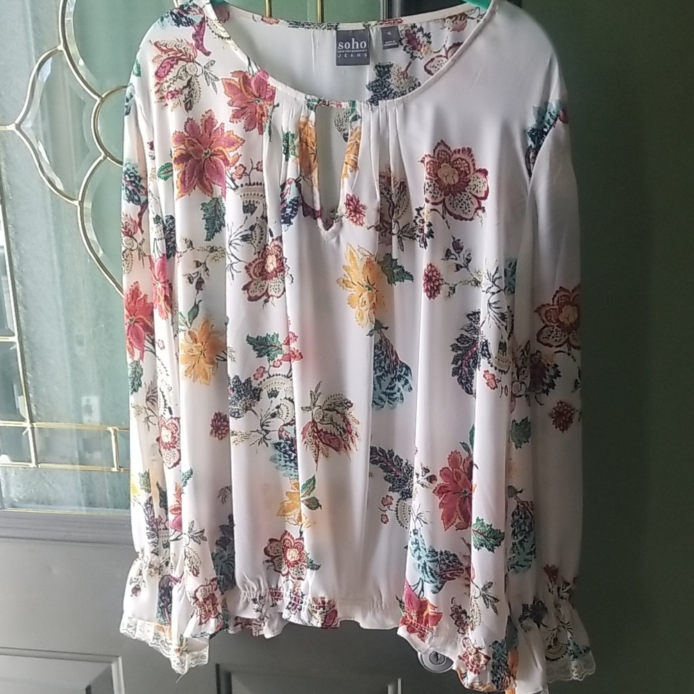 New York And Company Floral Print Women's Top - Multicolor